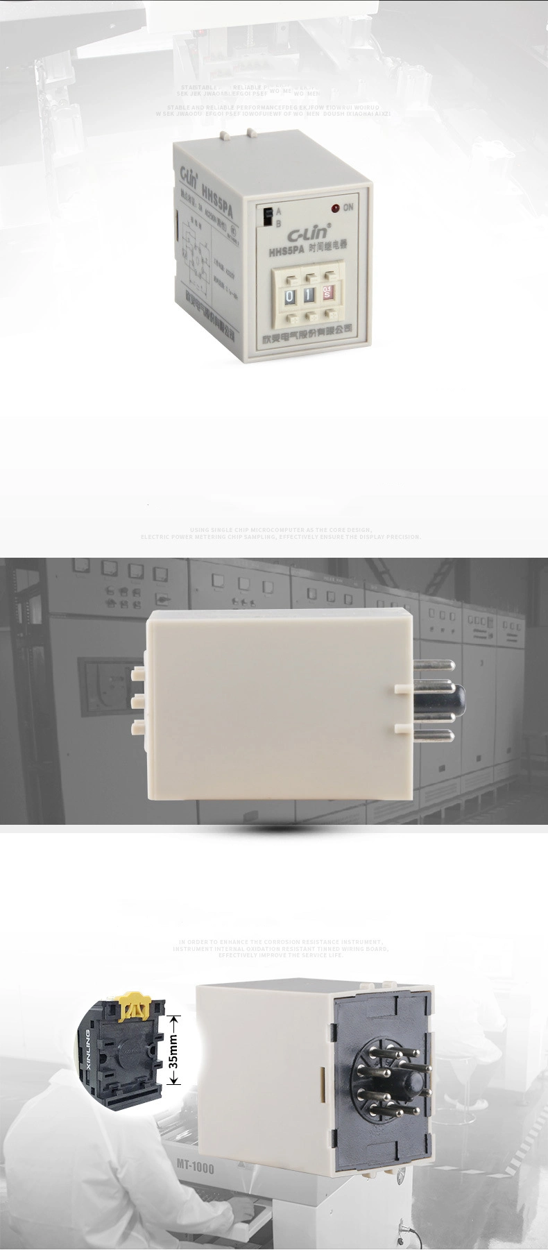 Hhs5PA Updated Time Delay Relay with on Delay Operation DC24V 0.1s-99h Timing Range